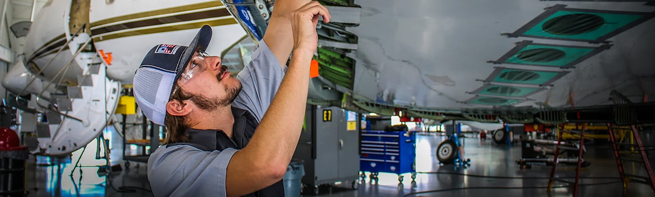 Duncan Aviation Internship Program — students working alongside aviation professionals